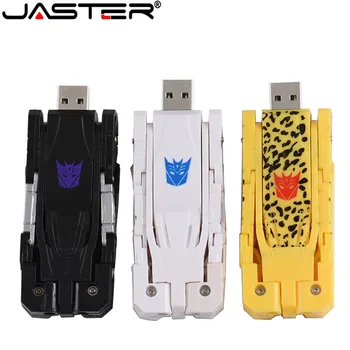 JASTER Hot prodej plastové hračky USB Flash Disk pen drive 64GB 32GB 16GB U disk pendrive 4GB 8GB memory stick Transformers robot Pes