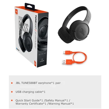 JBL T500BT Bezdrátová Bluetooth Sluchátka Stereo Bass Music Sportovní Sluchátka Gamer Plochou-Skládací On-Ear Bezdrátová Sluchátka S Mikrofonem
