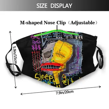 Jean Michel Basquiat Opakovaně Úst Maska Prachotěsný ochranný Kryt Respirátor Muflové Masky s Filtry