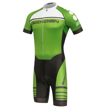 Jeden kus Skinsuit Mtb Kombinézu Ropa Ciclismo Zelená barva, 3 zadní kapsy kombinézu cyklistické oblečení # SK0001804180