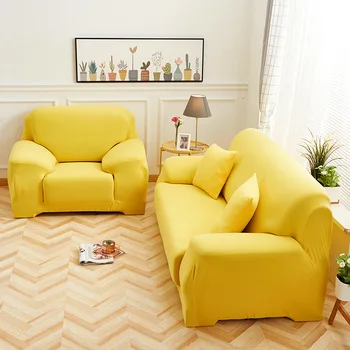 Jednobarevné rohové pohovka kryty pro obývací pokoj elastický spandex potahy gauč kryt, stretch pohovka ručník tvaru L, je třeba koupit 2 ks