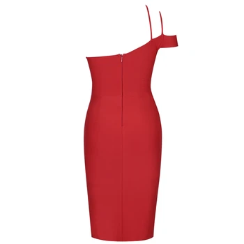 Jelen Lady New Příjezdu Obvaz Šaty 2020 Z Ramene Red Sexy Bandáž Šaty Bodycon Celebrity Club Večerní Party Šaty