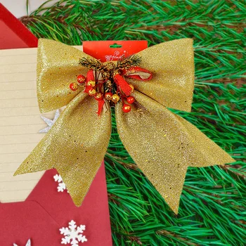Jemné Bowknot Vánoční Dárek Luky S Rolničkami Luky DIY Řemeslo Vánoční Strom Dekorace Vánoční motýlek