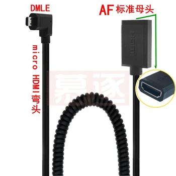 Jemný 1,8 M HDMI-MINIHDMI Kabel Micro HDMI samec Samice Úsek Jaře Curl Flexibilní Kabel 4k*2k 60 hz 2.0 OD 3.0 mm