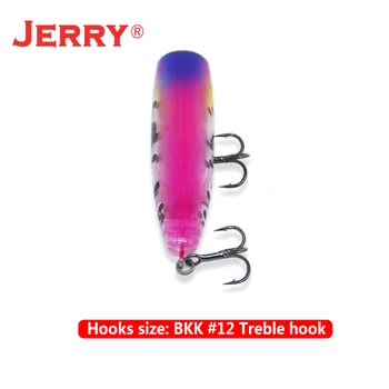 Jerry Zátkou Topwater Popper Micro Rybářské Návnady Sladkovodní Pstruh Bass Umělé Návnady 5cm4.3g Plovoucí Plastové UV Návnady