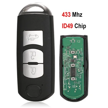 Jingyuqin 433 Mhz, Dálkový Klíč od Auta ID49 ČIP Pro Mazda 3 Cx-5 Axela 2017 Smart Klíč Pouzdro