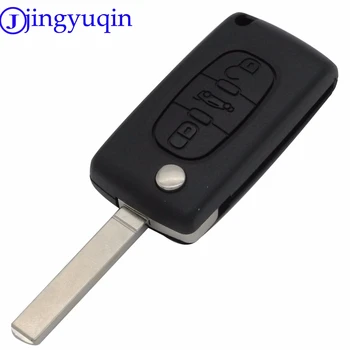 Jingyuqin VA2 Auto Dálkové Klíč Pro Citroen C2 C3 C4 C5 Berlingo Picasso 3 Tlačítka Flip Fob Ovládání CE0536 ZEPTAT
