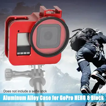 JINSERTA Hliníkové Slitiny Ochranné Pouzdro pro GoPro Hero 8 Černý Kovový Rám Klece + UV Filtr na Objektiv pro Go Pro 8 Kamery Příslušenství