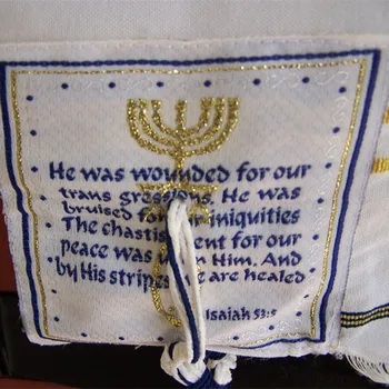 JKRISING Mesiánské Židovské Tallit Modré a Zlaté Modlitební Šál Talit a Talis Taška Modlitební šály