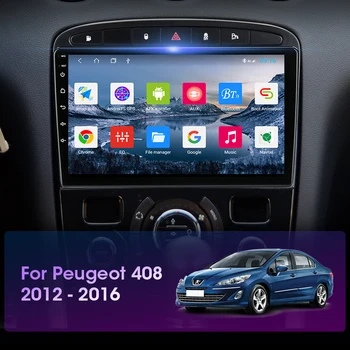 JMCQ Android 9.0 autorádia Pro Peugeot 308 308SW 408 2012-2016 Multimidia Video 2din T9 RDS, DSP 4+64G GPS Navigaion Rozdělené Obrazovce