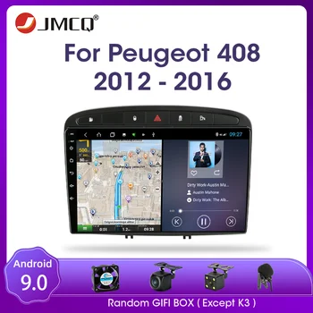 JMCQ Android 9.0 autorádia Pro Peugeot 308 308SW 408 2012-2016 Multimidia Video 2din T9 RDS, DSP 4+64G GPS Navigaion Rozdělené Obrazovce