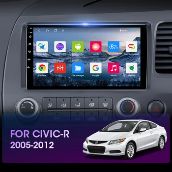 JMCQ Doprava Disk Android 9.0 Auto Rádio Pro Honda Civic 2005-2012 Multimidia Video Přehrávač 2din Zrcadlo, připojení k hlavní jednotce