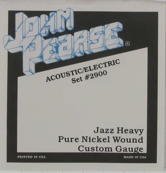 John Pearse Čistého Niklu Zranění Jazz Akustickou/Elektrickou Kytaru Struny, Jazz Guitar