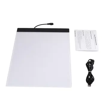 K02 Papír Velikosti A4 Kopírování Deska Ultra Tenké LED Světelný Obraz Sketch Pad USB Portable Art Sledování Psaní Světelný Panel