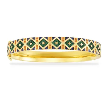 Kakany Nové Módní Vysoce kvalitní 1:1, Žluté a Stříbrné Multi-barva Tribal Náramek, s Křížový Dámy Luxusní Monako Šperky