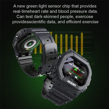 Kamufláž Chytré Hodinky Pánské Fitness Tracker Ven Nosit Sportovní Hodinky Srdeční Frekvence Monitoru Smartwatch 3 Barvy