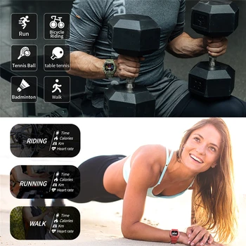 Kamufláž Chytré Hodinky Pánské Fitness Tracker Ven Nosit Sportovní Hodinky Srdeční Frekvence Monitoru Smartwatch 3 Barvy