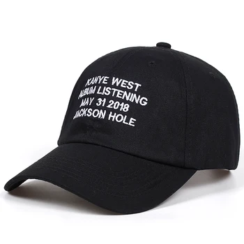 Kanye west album poslech 31. května 2018 jackson hole táta klobouk Bavlna Baseball Cap Muži Ženy Hip Hop Snapback Cap golf čepice Kostí
