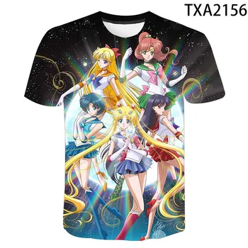 Karikatura Sailor Moon Nové 3D T Košile Ležérní Kluk, holka, Děti, Móda Streetwear Tištěné T-shirt Muži Ženy Děti skvělé Topy Tee