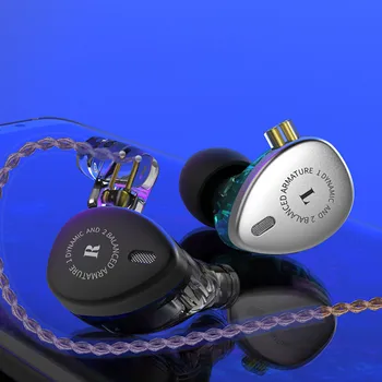 KBEAR KB06 2BA+1DD Hybrid V Ear sluchátka 10mm Dual Magnetické Dynamický Ovladač hi-fi, DJ, Monitor, Sluchátka, Mikrofon Špunt do ucha KBEAR KB10/F1