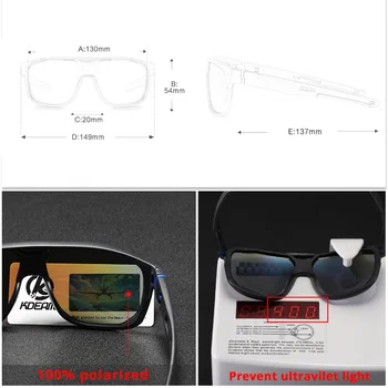 KDEAM Designu Značky Nadrozměrných sluneční Brýle Muži Velké Brýle Rám odolný proti Větru Brýle Sportovní Styl Náměstí Odstíny Mužské Odstíny KD139