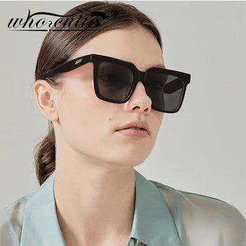 KDO CUTIE Náměstí Módní Nadrozměrných sluneční Brýle, Ženy 2020 Značky Design Matný Čaj Rám Módní Sluneční Brýle Odstíny pro Ženy S234