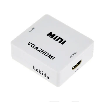 Kebidu Mini 1080P adaptér Převodník s Audio VGA na HDMI-kompatibilní pro PC POČÍTAČ Notebook DVD na HDTV