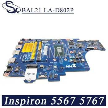 KEFU LA-D802P Notebooku základní deska pro Dell Inspiron 15-5567 17-5767 původní základní deska I5-7200U CPU