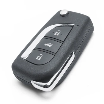 Keyecu Upgrade Flip Vzdálené Klíče od Auta 3 Tlačítka 433MHz s G / 4D67 Čip pro Toyota Avensis Evropě,pro Yaris UK P/N: 89071-0F060