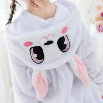 Kid Blue Rabbit Cosplay Kigurumi Dupačky Dítě Kreslený Zimní Anime Kostým Kombinéza Pro Holku, Kluka, Zvířat, Oblečení Na Spaní Pyžamo