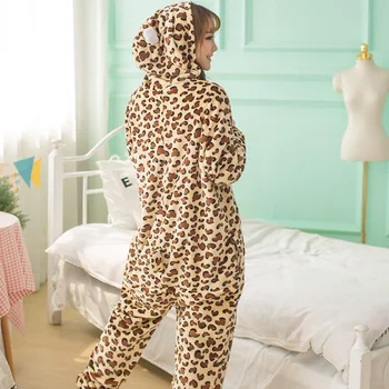 Kigurumi Pyžama Leopard, Medvěd Pro Děti Baby Girls Pyžama Chlapec Oblečení Na Spaní Zvířat Anime Dupačky Děti Kostým Kombinéza