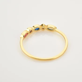 KIKICHICC 925 Sterling Silver Rainbow Blue Rose Red Prsteny snubní Prsten Šperky Zásnubní Prsteny pro Ženy Módní Luxusní