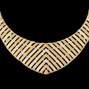Kindlegem Módní Indické Africké Korálky Šperky Set Luxusní Parure Bijoux Femme Dubaj Zlatá Barva Náhrdelník Sady Pro Ženy, Svatební