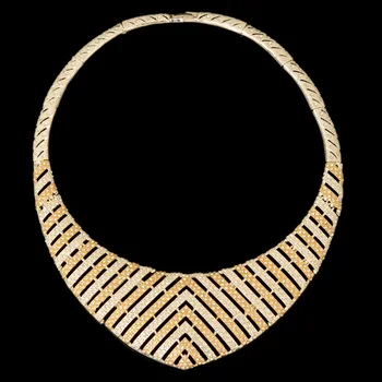 Kindlegem Módní Indické Africké Korálky Šperky Set Luxusní Parure Bijoux Femme Dubaj Zlatá Barva Náhrdelník Sady Pro Ženy, Svatební