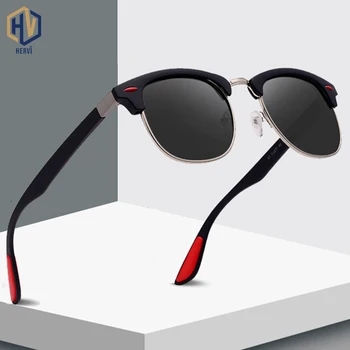 Klasické Polovina Kovové Polarizační sluneční Brýle Muži Ženy Značky Značkové Semi bez Obrouček Rám Sluneční Brýle, UV400 Gafas Oculos De Sol P3016