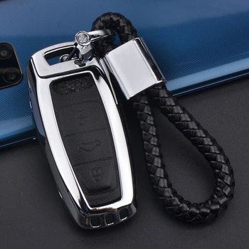 Klíč Kryt Auto klíč Pouzdro Protector Pro Audi A6L A7 A8 Q8 E-tron C8 D5 2019 2020 Auto Klíč Držák Krytu Shell Kůže