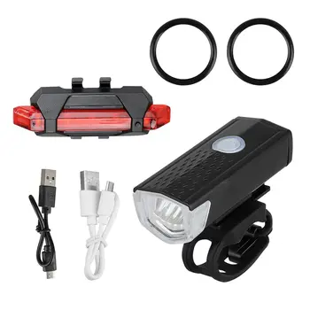 Kolo kolo Světlo USB Dobíjecí LED Set Hory Cyklu Přední Zadní Světlomet Svítilna Svítilna