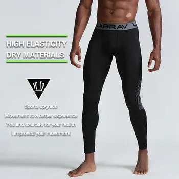 Kompresní Kalhoty Men Sport Punčocháče Legíny Muži pro Muže, Pánská Běží Sportovní Fitness Rychlé Suché Fit Cvičení Bílá Černá
