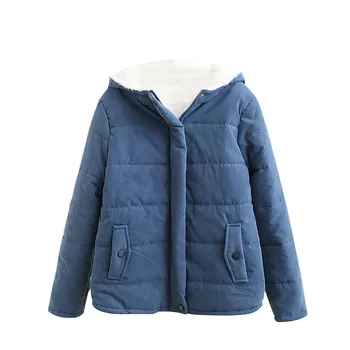 Korejský Styl 2020 s Kapucí dámská Zimní péřová Bunda Kabát Plus Velikost 2xl Krátké Zahustit Teplé Bavlny Polstrované Zimní Kabát Ženy Oblečení