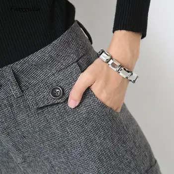 Korejský Vlněné Šortky Ženy 2021 Zimní Mini Krátké Kalhoty Feminino Podzim Zip Up Kapsy, Knoflíky Kostkované Dna Femme