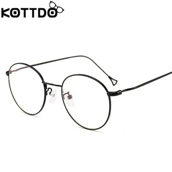 KOTTDO Nové brýle muži kovové brýle rám ženy, brýle, kulatý rám pro muže Předpis brýle, brýle oculos