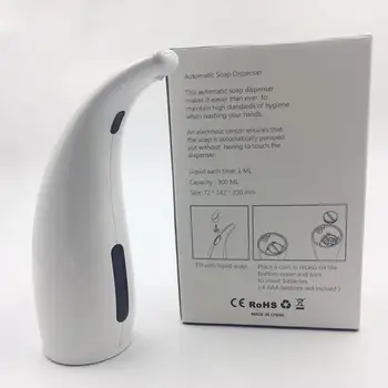 Koupelnové Doplňky 300ML Automatické Pěnové Mýdlo Dávkovač Vodotěsné, Omyvatelné Odolné vůči Infračervené Paprsky Touch-Zdarma Smart Home