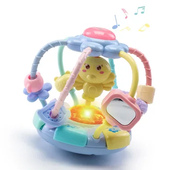 Kousací chrastítka Baby hračky 3-6-12 měsíců novorozenec 0-1 let staré vzdělávání puzzle, zvuk, světlo, ruka, chytit míč bezpečné Kojence baby hračky