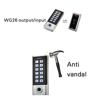 Kovové Otisků prstů IP68 Vodotěsné RFID Standalone Access Control Card Reader Zámek Dveří Otvírák Systém Klávesnice