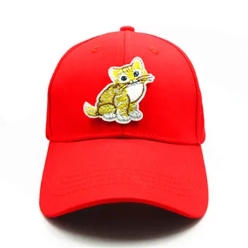 Kočka zvíře výšivky bavlna Casquette Baseball Cap hip-hop čepice Nastavitelný Snapback Čepice pro děti, muže, ženy 196