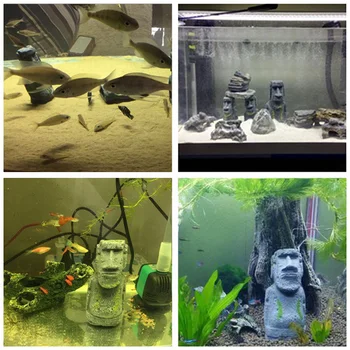 Kreativita Velikonoční Roman Socha Fish Tank Dekorace Dekorační Pryskyřice Řemesla Akvárium Terénní úpravy YE-Hot