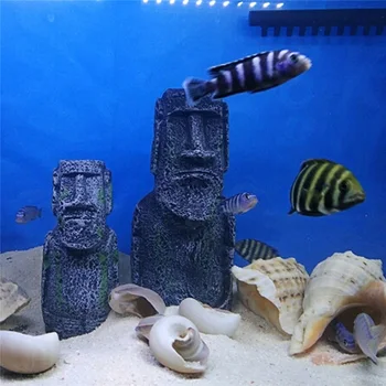 Kreativita Velikonoční Roman Socha Fish Tank Dekorace Dekorační Pryskyřice Řemesla Akvárium Terénní úpravy YE-Hot