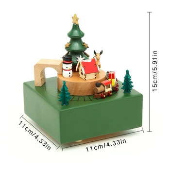 Kreativní Hudební Boxy Dívky Strojek Řemeslo Retro Vánoční Dekorace Pro Domácí Vánoční Dárek Dívky, Vlak, Hračka, Děti, Šťastný Nový Rok