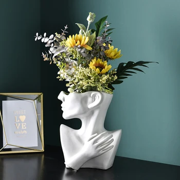 Kreativní keramické obrázek květinové vázy, hrnce home dekorace v Severském stylu obývací pokoj dekor květina uspořádání kontejneru