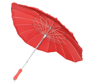 Kreativní Láska Deštník Dámy Fotografie Deštník Dlouhou Rukojetí ve tvaru Srdce Deštník Slavnostní Svatební Deštník Krajkový Dárek Deštník